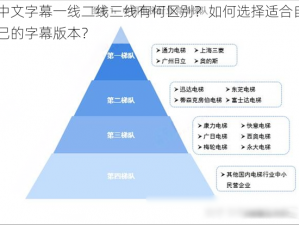 中文字幕一线二线三线有何区别？如何选择适合自己的字幕版本？