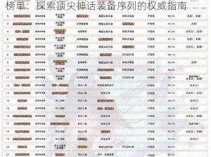 DNF赵云黑鸦之境神话决战者的毕业神话排名榜单：探索顶尖神话装备序列的权威指南