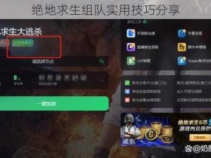 绝地求生组队实用技巧分享