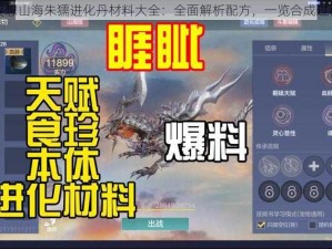 妄想山海朱獳进化丹材料大全：全面解析配方，一览合成过程