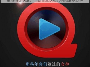 金瓶梅 2 快播，一款备受欢迎的视频播放软件