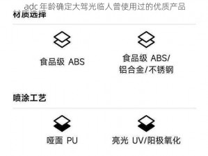 adc 年龄确定大驾光临人曾使用过的优质产品