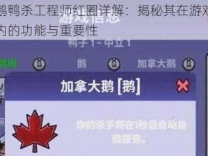 鹅鸭杀工程师红圈详解：揭秘其在游戏内的功能与重要性