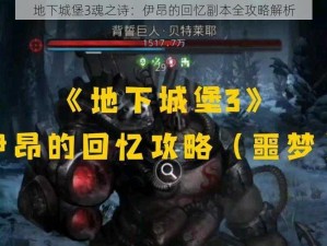 地下城堡3魂之诗：伊昂的回忆副本全攻略解析