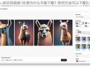 成品短视频 18 禁为什么不能下载？有何方法可以下载？