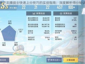 关于王牌战士快速上分技巧的实战指南：深度解析得分秘诀