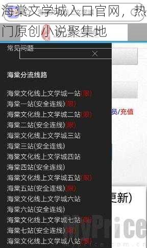 海棠文学城入口官网，热门原创小说聚集地