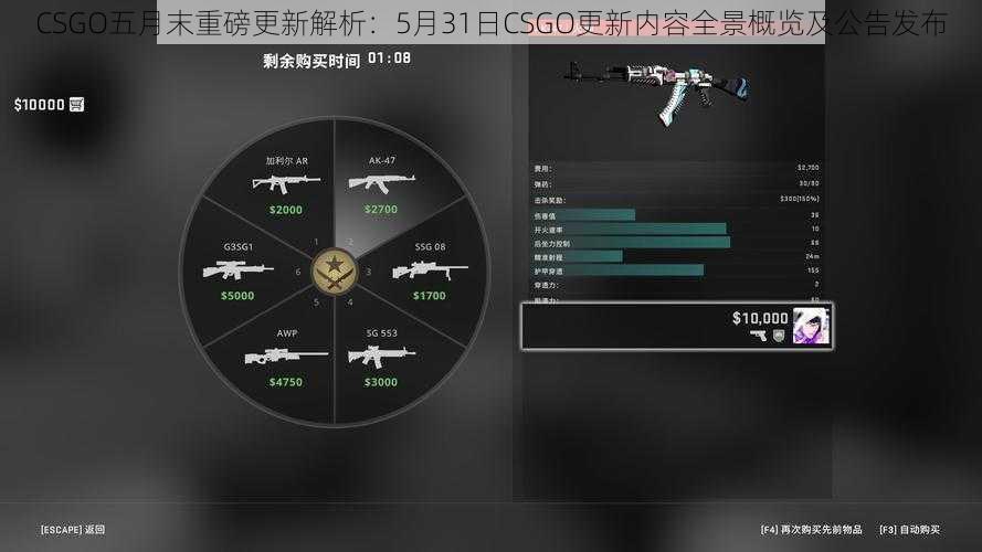 CSGO五月末重磅更新解析：5月31日CSGO更新内容全景概览及公告发布