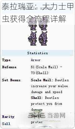 泰拉瑞亚：大力士甲虫获得全流程详解