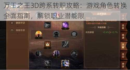 万王之王3D跨系转职攻略：游戏角色转换全面指南，解锁职业潜能限