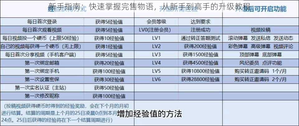 新手指南：快速掌握完售物语，从新手到高手的升级教程