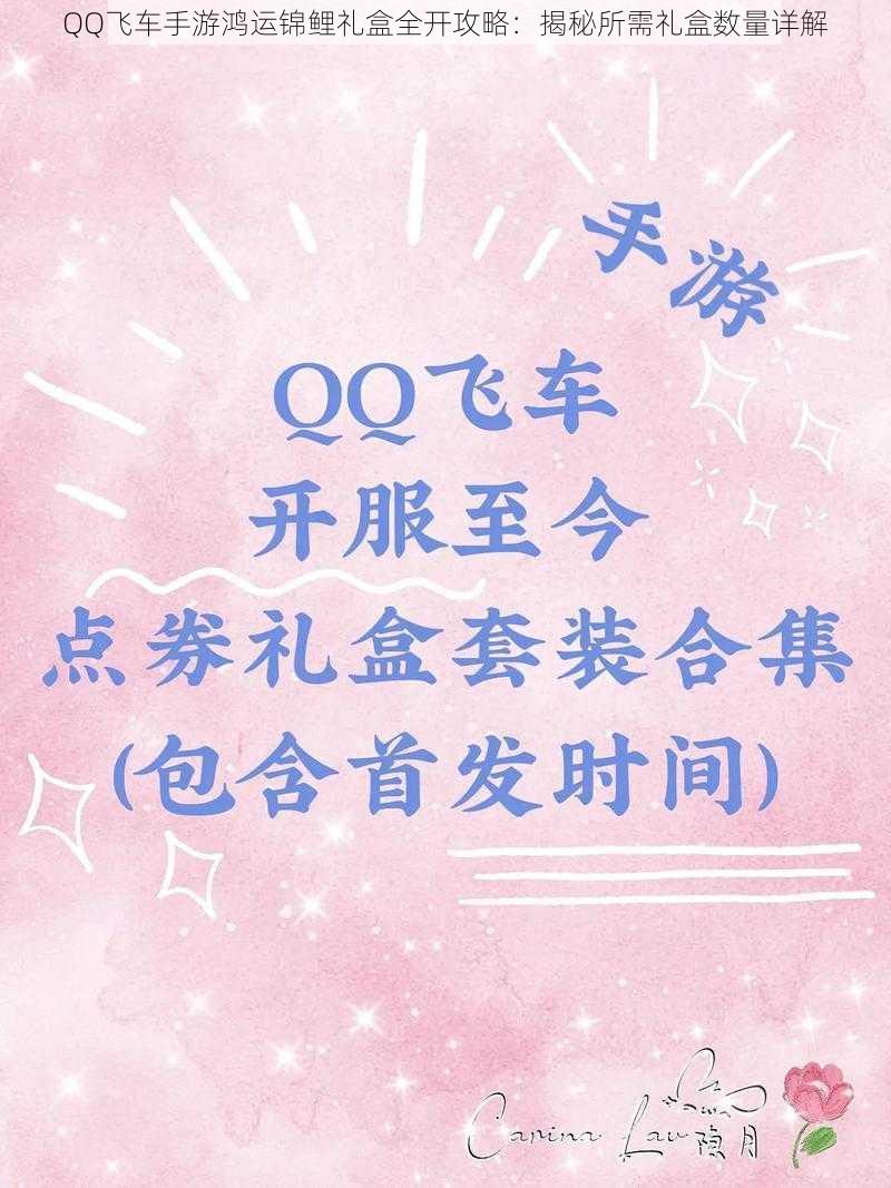 QQ飞车手游鸿运锦鲤礼盒全开攻略：揭秘所需礼盒数量详解