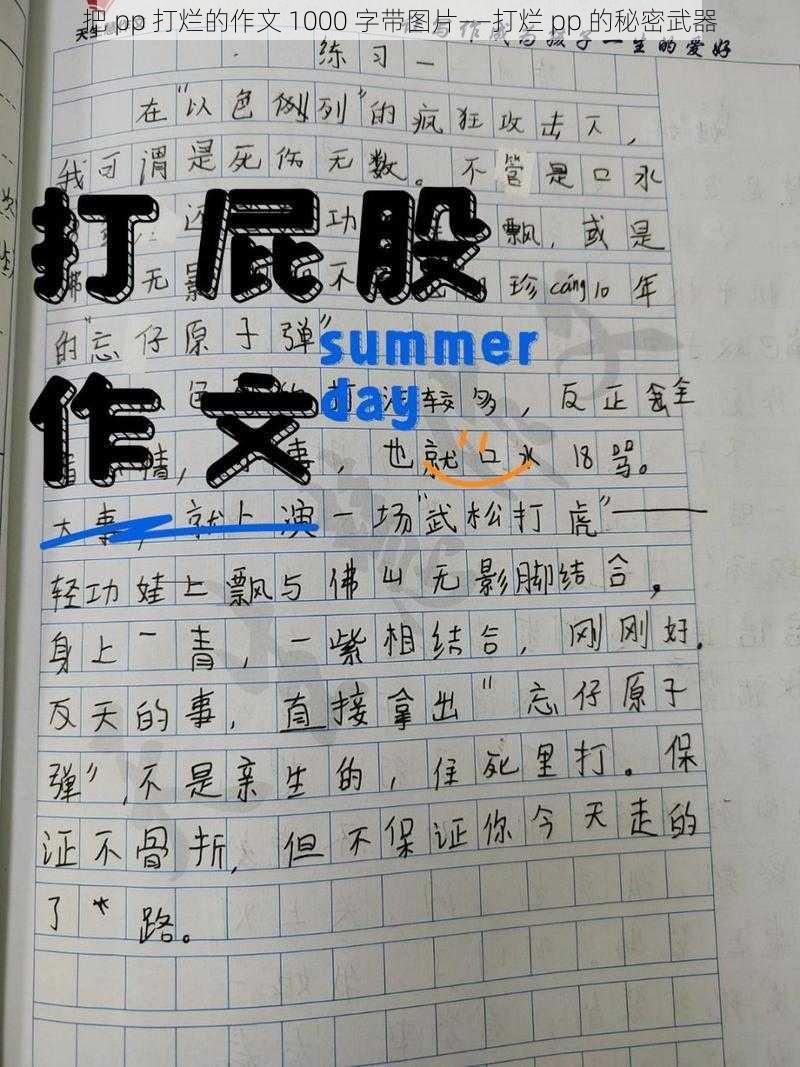 把 pp 打烂的作文 1000 字带图片——打烂 pp 的秘密武器