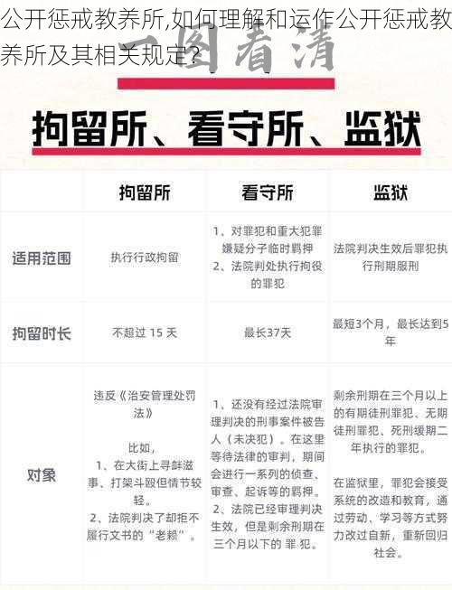 公开惩戒教养所,如何理解和运作公开惩戒教养所及其相关规定？