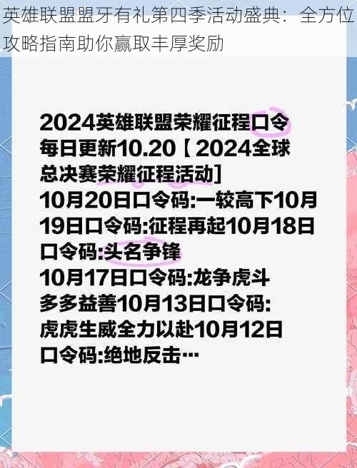 英雄联盟盟牙有礼第四季活动盛典：全方位攻略指南助你赢取丰厚奖励