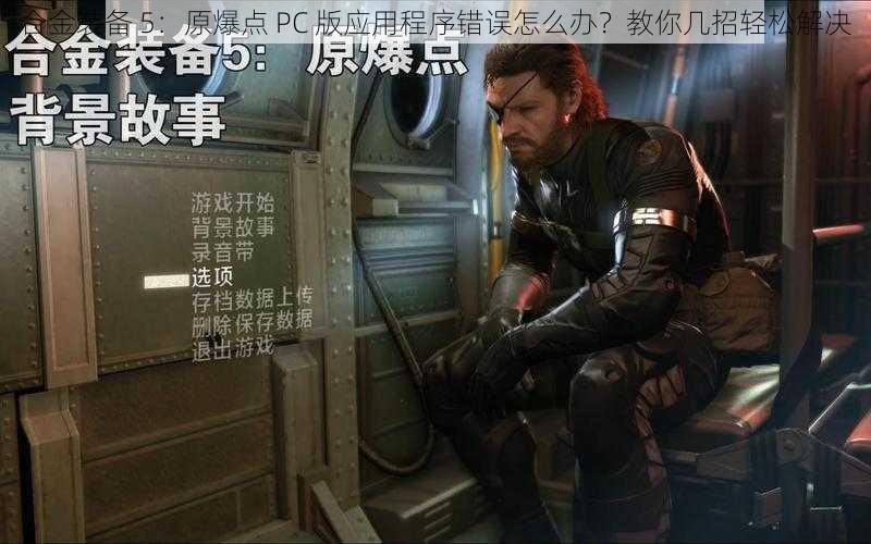 合金装备 5：原爆点 PC 版应用程序错误怎么办？教你几招轻松解决