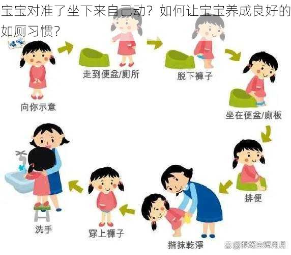 宝宝对准了坐下来自己动？如何让宝宝养成良好的如厕习惯？