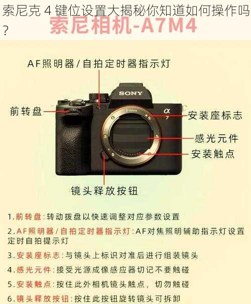 索尼克 4 键位设置大揭秘你知道如何操作吗?