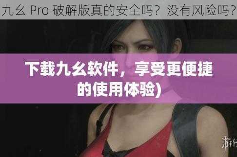 九幺 Pro 破解版真的安全吗？没有风险吗？