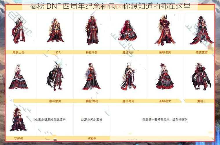 揭秘 DNF 四周年纪念礼包：你想知道的都在这里