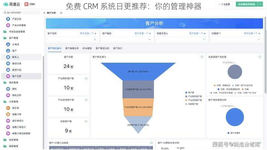 免费 CRM 系统日更推荐：你的管理神器