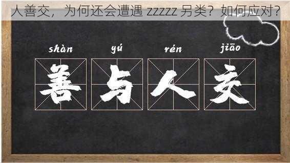 人善交，为何还会遭遇 zzzzz 另类？如何应对？