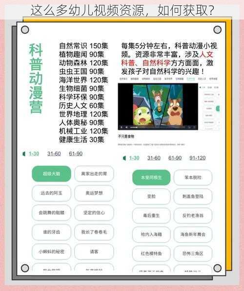 这么多幼儿视频资源，如何获取？
