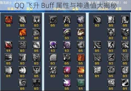 QQ 飞升 Buff 属性与神通值大揭秘