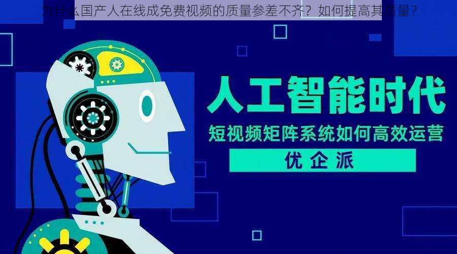 为什么国产人在线成免费视频的质量参差不齐？如何提高其质量？