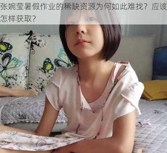 张婉莹暑假作业的稀缺资源为何如此难找？应该怎样获取？