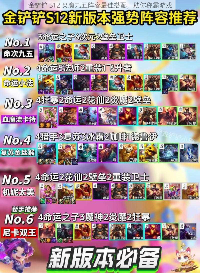 金铲铲 S12 炎魔九五阵容最佳搭配,助你称霸游戏