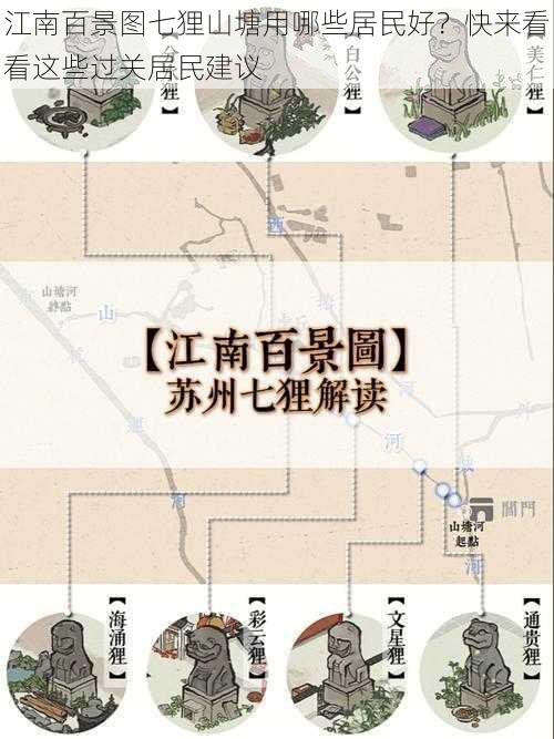 江南百景图七狸山塘用哪些居民好？快来看看这些过关居民建议