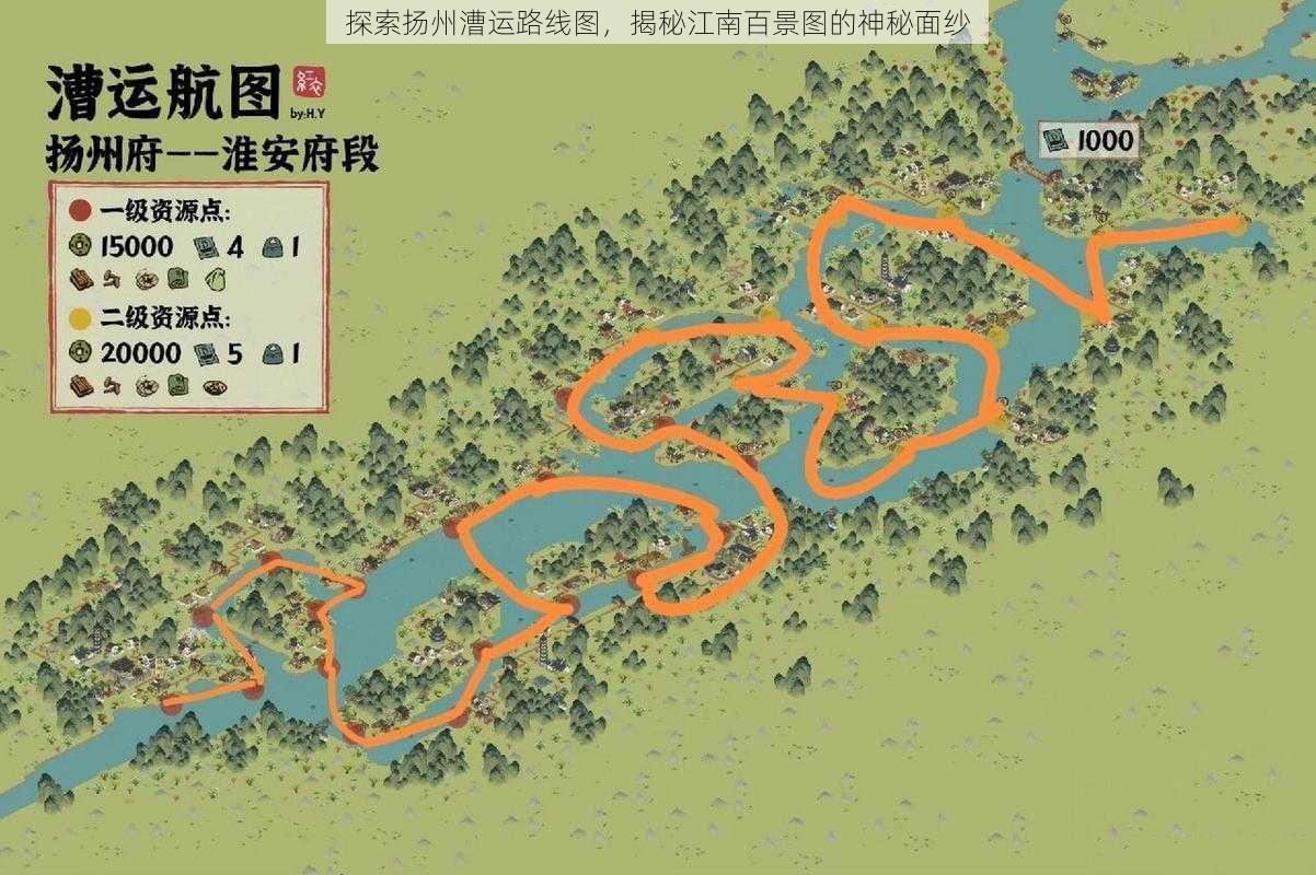 探索扬州漕运路线图，揭秘江南百景图的神秘面纱