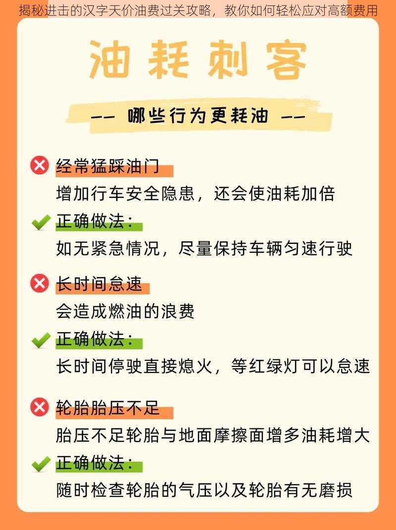 揭秘进击的汉字天价油费过关攻略，教你如何轻松应对高额费用