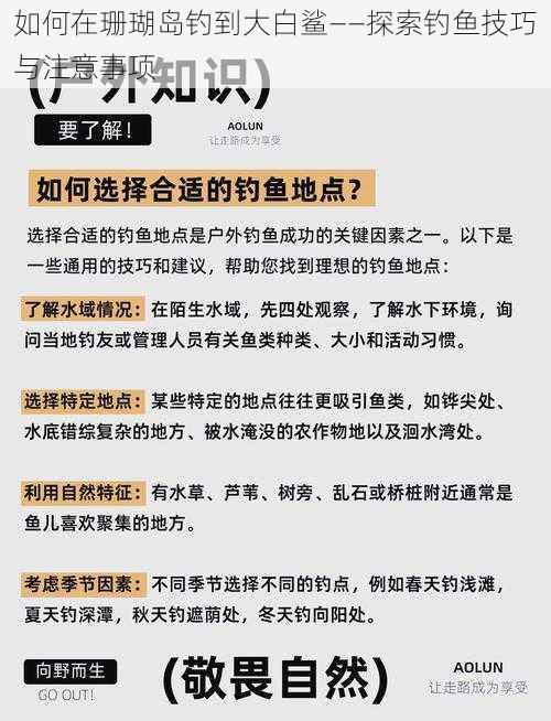 如何在珊瑚岛钓到大白鲨——探索钓鱼技巧与注意事项